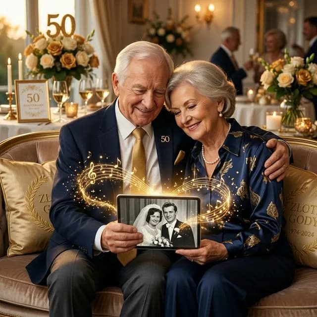 Złote Gody (50. rocznica ślubu) – jak ożywić stare fotografie i zamienić je w pamiątkowy teledysk AI (idealne pod Pakiet VIDEO)